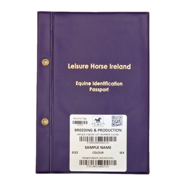 NEW REGISTRATION – EQUINE IDENTIFICATION REGISTER – PEDIGREE RECORDED ...